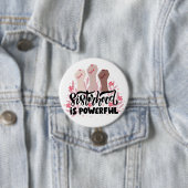 Badge Rond 7,6 Cm Bouton Sisterhood féminin activé (En situation)