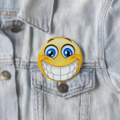 Badge Rond 7,6 Cm BOUTON SMILE par SRF (En situation)