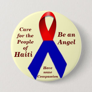 Badge Rond 7,6 Cm Bouton S'occuper de Haïti_