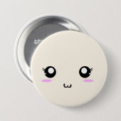 Badge Rond 7,6 Cm Bouton superbe de Kawaii Emoji (Devant & derrière)