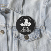 Badge Rond 7,6 Cm Bouton Support Ours Polaire (En situation)