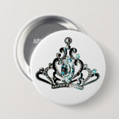Badge Rond 7,6 Cm Bouton Tiara (Devant & derrière)