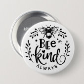 Badge Rond 7,6 Cm Bouton Toujours Liant Abeille (Devant & derrière)