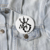 Badge Rond 7,6 Cm Bouton tribal de Gecko (En situation)