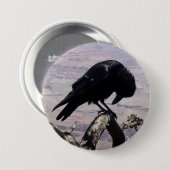 Badge Rond 7,6 Cm Bouton triste 01 de Raven (Devant & derrière)