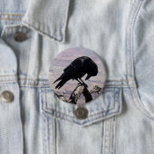 Badge Rond 7,6 Cm Bouton triste 01 de Raven (En situation)