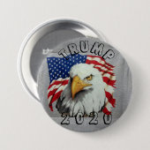 Badge Rond 7,6 Cm Bouton Trump pour président 2020 (Devant & derrière)