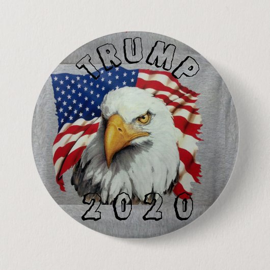 Badge Rond 7,6 Cm Bouton Trump pour président 2020 (Devant)