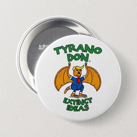 Badge Rond 7,6 Cm Bouton Tyrano Don™ (Devant & derrière)