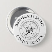 Badge Rond 7,6 Cm Bouton Université Miskatonique (Devant & derrière)