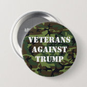 Badge Rond 7,6 Cm Bouton Vétérans contre Trump (Devant & derrière)