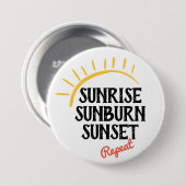 Badge Rond 7,6 Cm Bouton Vibes d'été (Devant & derrière)