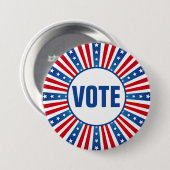 Badge Rond 7,6 Cm Bouton Vote Patriotic USA (Devant & derrière)