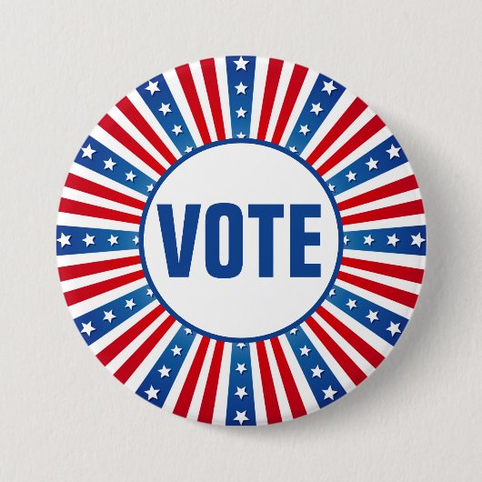 Badge Rond 7,6 Cm Bouton Vote Patriotic USA (Devant)