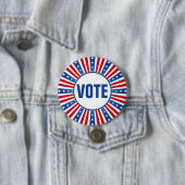 Badge Rond 7,6 Cm Bouton Vote Patriotic USA (En situation)