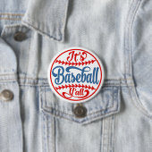 Badge Rond 7,6 Cm Bouton Y’all de baseball (En situation)