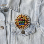Badge Rond 7,6 Cm Boutons (En situation)