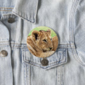 Badge Rond 7,6 Cm Boutons bébé tigre (En situation)