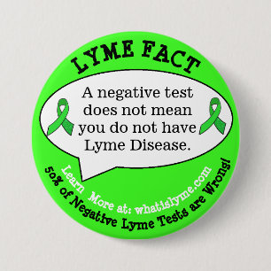 Badge Rond 7,6 Cm Boutons de faits sur la maladie de Lyme pour les é