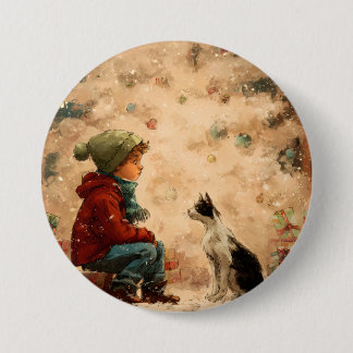 Badge Rond 7,6 Cm Boutons de Noël – Ajoutez une touche festive à tou