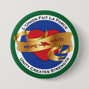 Badge Rond 7,6 Cm Boutons de Valentine de soulagement du Haïti