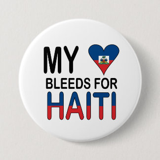 Badge Rond 7,6 Cm Boutons de Valentine de soulagement du Haïti