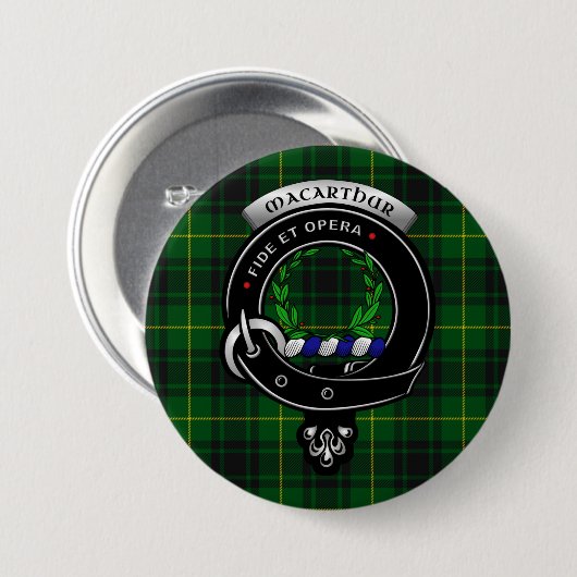Badge Rond 7,6 Cm Boutons d'insigne MacArthur Clan (Devant & derrière)