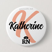 Badge Rond 7,6 Cm Boutons et cornes d'infirmière personnalisés | Soi (Devant)