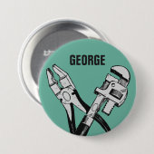 Badge Rond 7,6 Cm Boutons faits sur commande de monogramme et de (Devant & derrière)