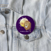 Badge Rond 7,6 Cm Boutons Löwe Tierkreiszeichen (En situation)