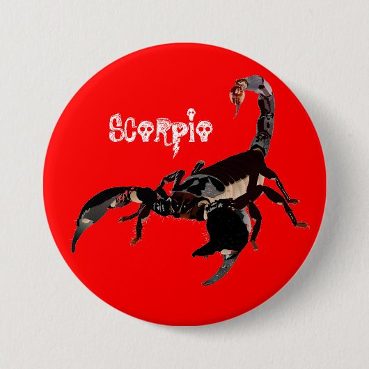 Badge Rond 7,6 Cm Boutons Skorpion (Devant)