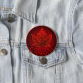 Badge Rond 7,6 Cm Boutons souvenir Canada Drapeau Érable Feuille Éra (En situation)