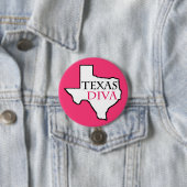 Badge Rond 7,6 Cm Boutons Texas Diva (En situation)