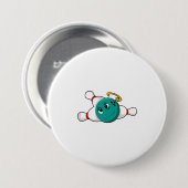 Badge Rond 7,6 Cm Bowling Bowling Bowling Bowling (Devant & derrière)