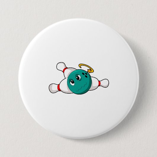 Badge Rond 7,6 Cm Bowling Bowling Bowling Bowling (Devant)