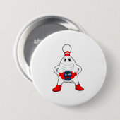 Badge Rond 7,6 Cm Bowling Bowling pin Bowling Bowling (Devant & derrière)