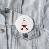 Badge Rond 7,6 Cm Bowling Bowling pin Bowling Bowling (En situation)