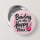 Badge Rond 7,6 Cm Bowling Lover Cute Retro Aesthetic Sports Design (Devant & derrière)