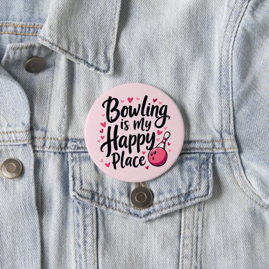 Badge Rond 7,6 Cm Bowling Lover Cute Retro Aesthetic Sports Design (En situation)