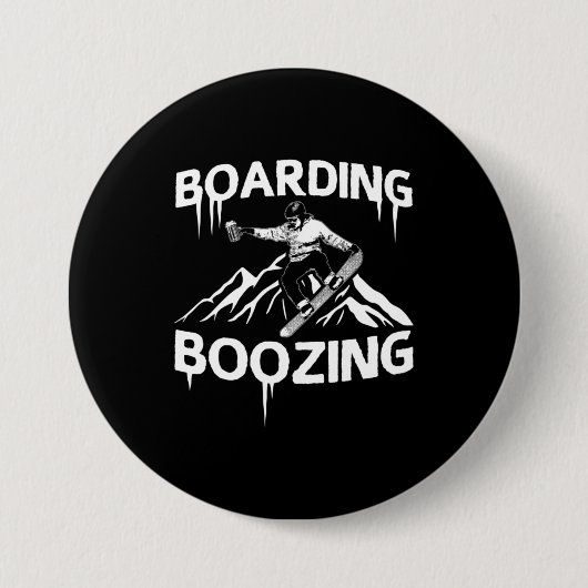 Badge Rond 7,6 Cm Boyage de snowboard (Devant)