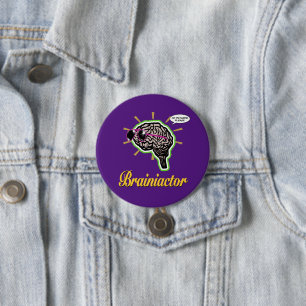 Badge Rond 7,6 Cm Brainiactor Purple BG