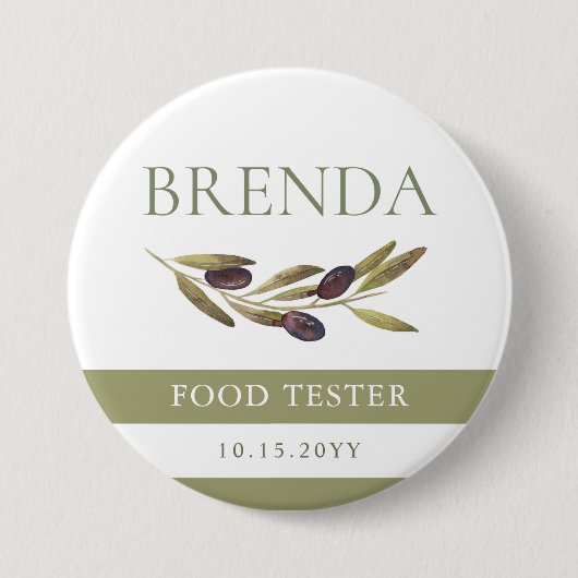 Badge Rond 7,6 Cm Branche d'olivier officielle d'appareil de (Devant)