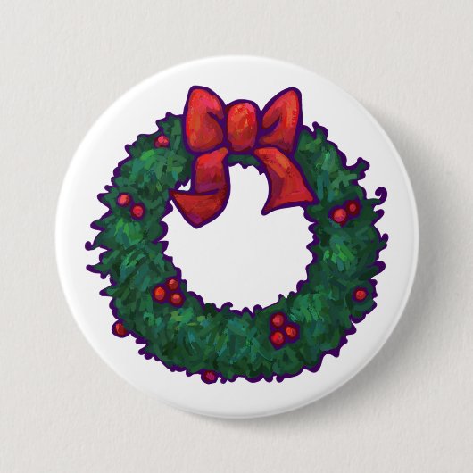 Badge Rond 7,6 Cm Branches de houx (Devant)
