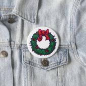 Badge Rond 7,6 Cm Branches de houx (En situation)