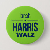 Badge Rond 7,6 Cm brat de Harris Walz (Devant)