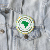Badge Rond 7,6 Cm Brésil (En situation)