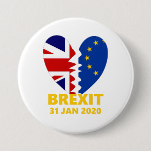 Badge Rond 7,6 Cm Brexit Commémoratif Royaume-Uni - Fractionnement 