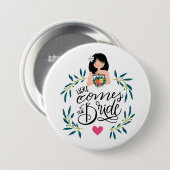 Badge Rond 7,6 Cm Bridal  Decor (Devant & derrière)