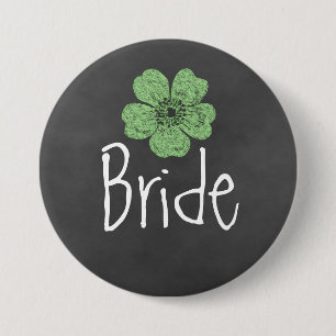 Badge Rond 7,6 Cm Bride Wild Green Roses