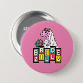 Badge Rond 7,6 Cm Bride Zilla Rétro (Devant & derrière)